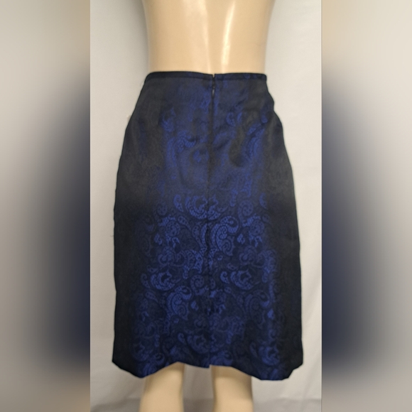 Tahari Arthur S. Levine Royal Blue/Black 2 PC Skirt Suit 10 Ronnie Style New - Picture 11 of 12